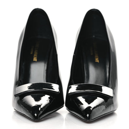 Saint Laurent Patent Calfskin Kayla 110 Pumps 38 Black 2 of 10