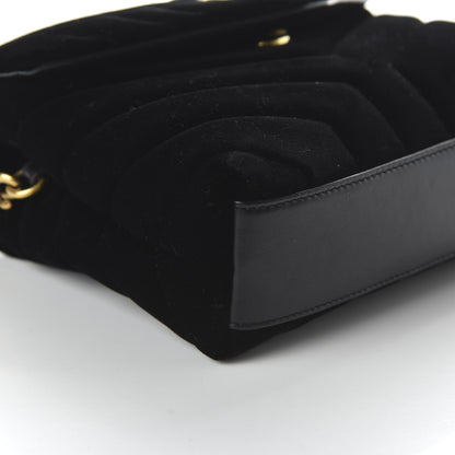 Saint Laurent Velvet Y Quilted Monogram Toy Loulou Chain Satchel French Black 6 of 11