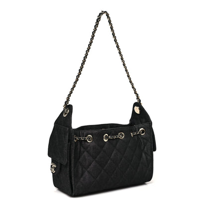Chanel Denim Quilted Mini Chanel 25 Handbag Dark Blue 3 of 10