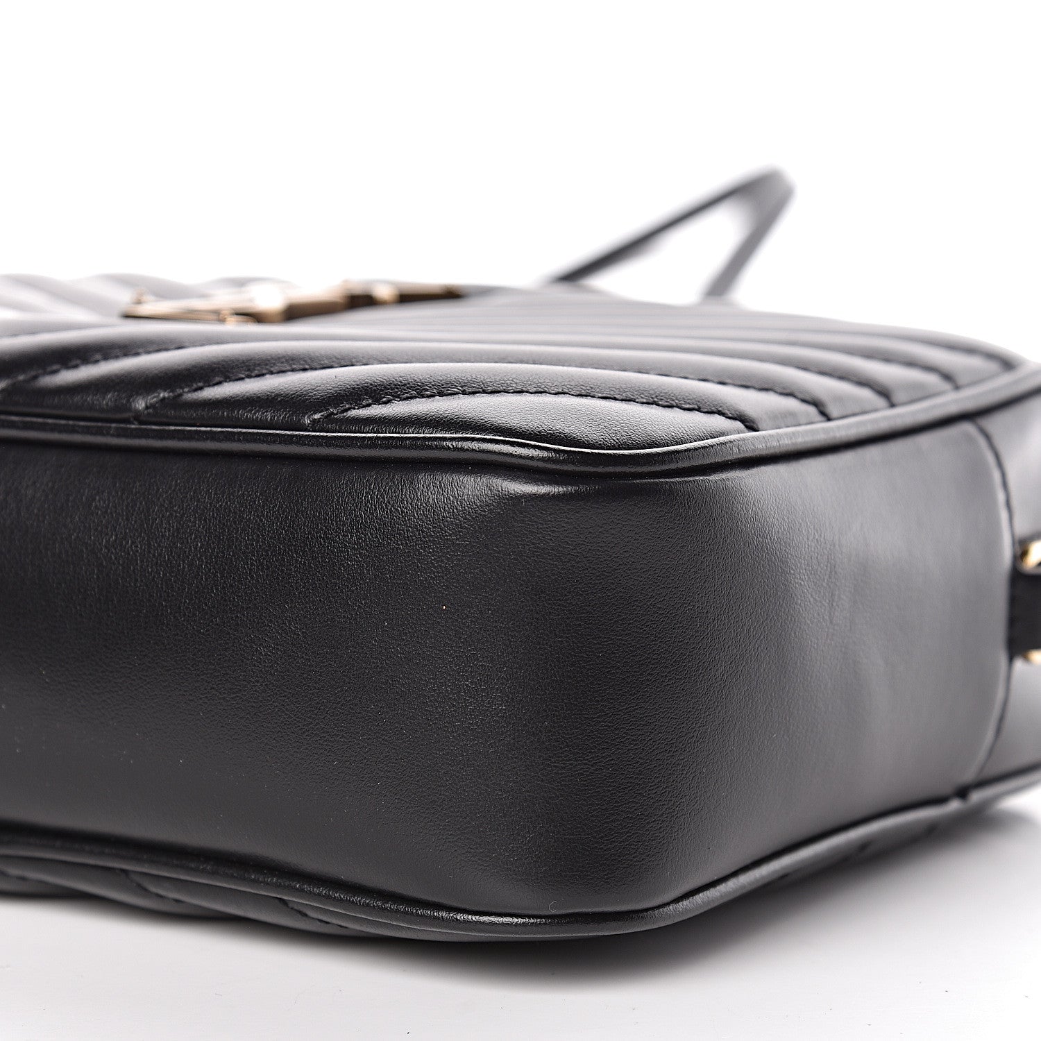 Saint Laurent Calfskin Matelasse Monogram Lou Camera Bag Black 8 of 9