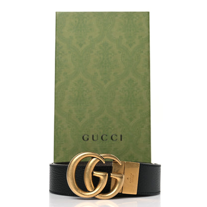 Gucci Dollar Calfskin Double G Reversible 37mm Belt 100 40 Black New Acero 7 of 7