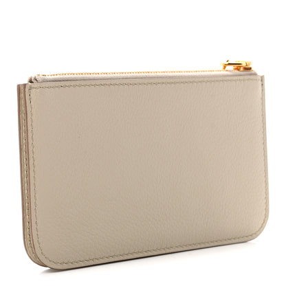 Hermes Evercolor Zipengo Chain D'Ancre Card Holder Craie 3 of 7