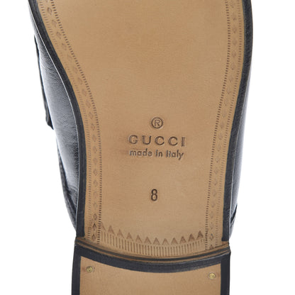 Gucci Goatskin Mens Horsebit Slippers 8 Black 6 of 8