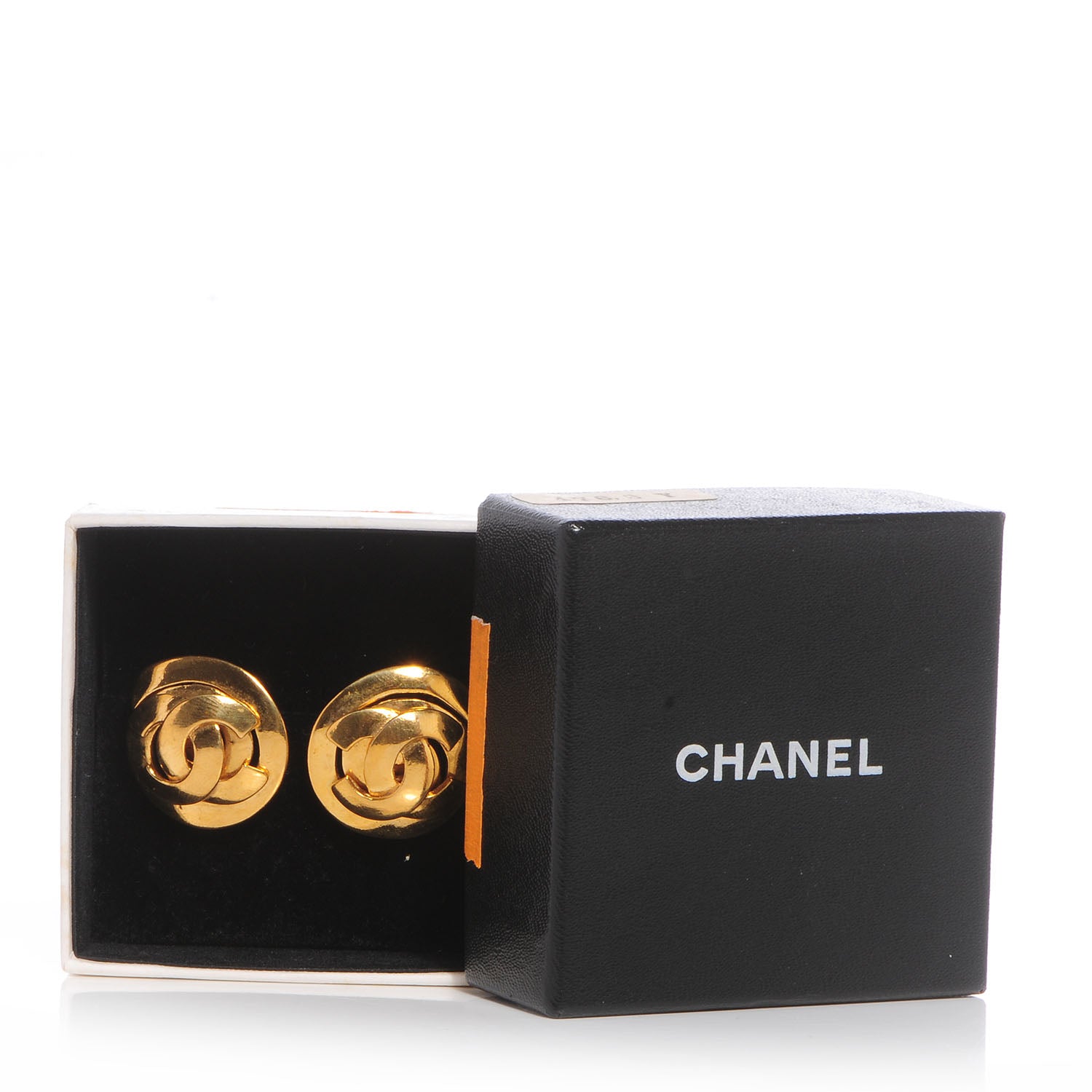 Chanel Spiral CC Clip On Earrings Gold 5 of 5