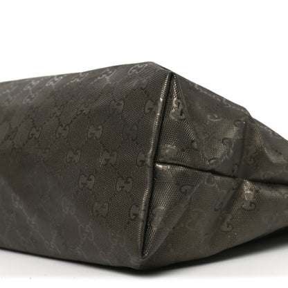 Gucci Imprime Monogram Medium Zippered Shopping Tote Pewter 10 of 10