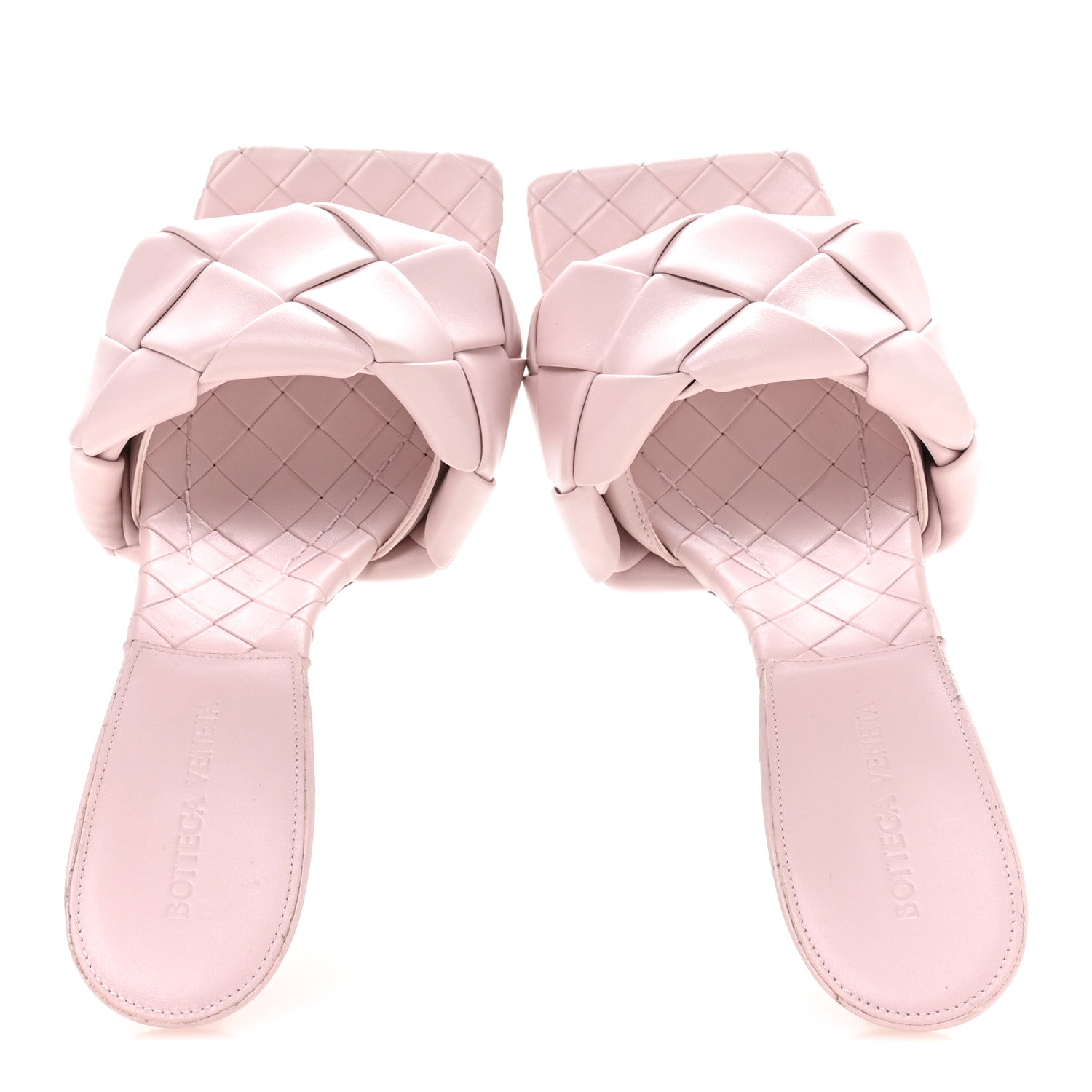Bottega Veneta Nappa Maxi Intrecciato Lido 90mm Mule Sandals 41 Magnolia 2 of 7