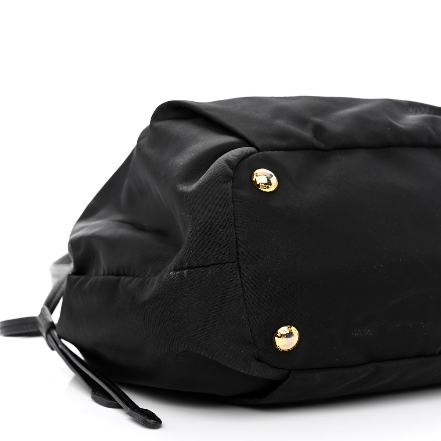 Tessuto Nylon Jacquard Logo Drawstring Tote Black