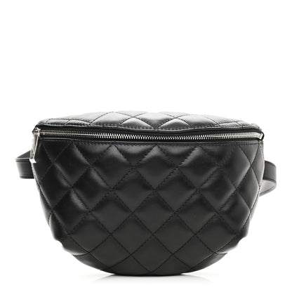 Chanel Grained Calfskin Quilted Waist Belt Bag Black 1 of 10