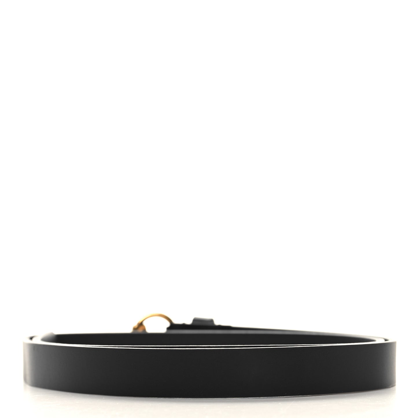 Calfskin Horsebit Buckle Belt 85 34 Black
