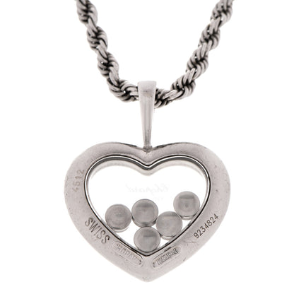 Chopard 18K White Gold 5 Happy Diamonds Icons Heart Pendant Necklace 5 of 7