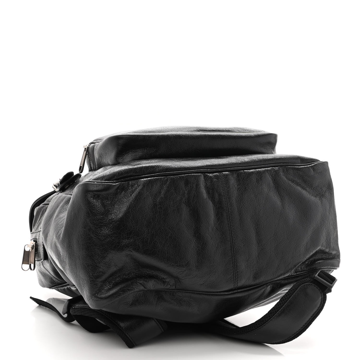 Gucci Fluffy Calfskin Mesh Nylon Medium Morpheus Double Buckle Backpack Black 4 of 10