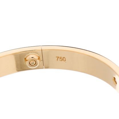 Cartier 18K Yellow Gold 4 Diamond LOVE Bracelet 16 5 of 6