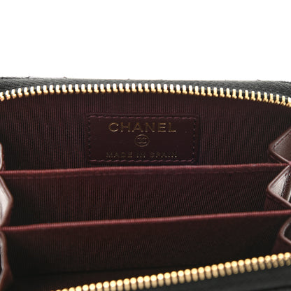 Chanel Caviar Quilted Zip Coin Purse Black 12 of 14