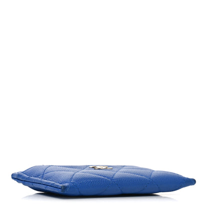 Chanel Caviar Quilted Card Holder Blue 4 of 11