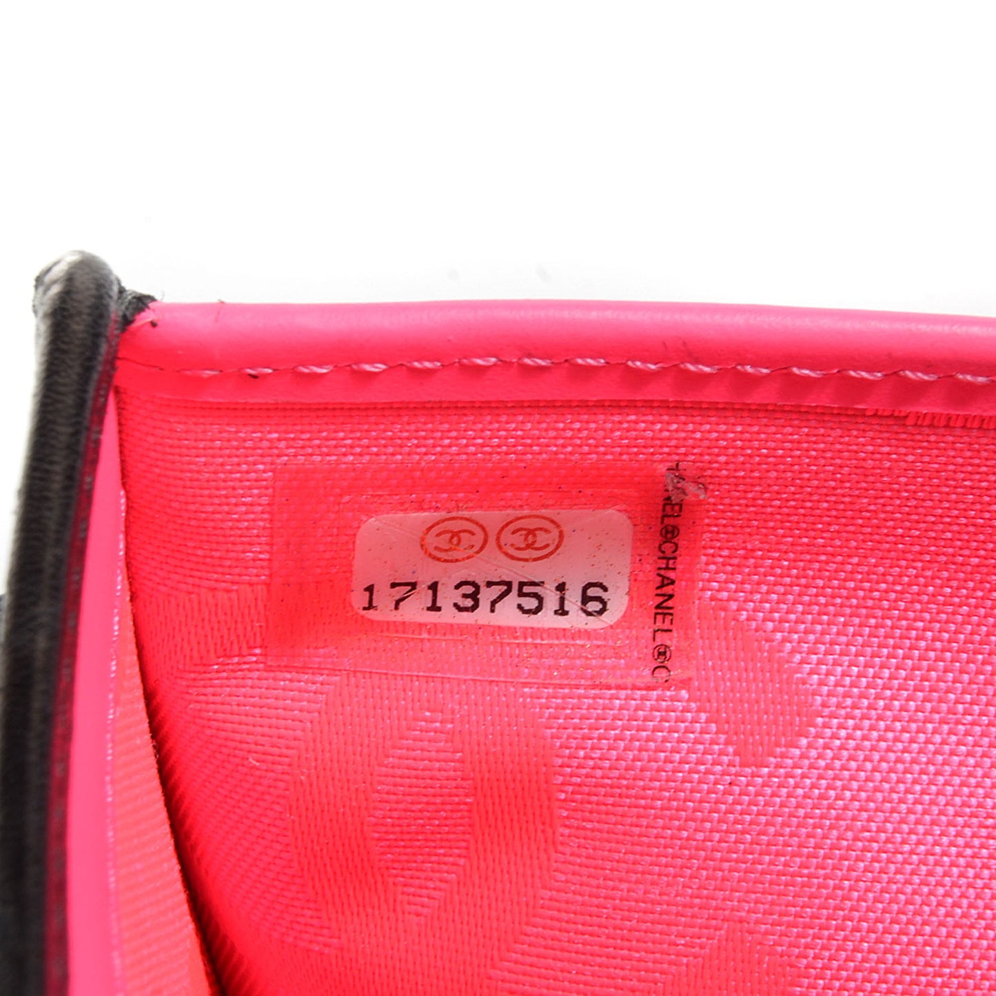 Calfskin Cambon Zipped Pocket Wallet Black