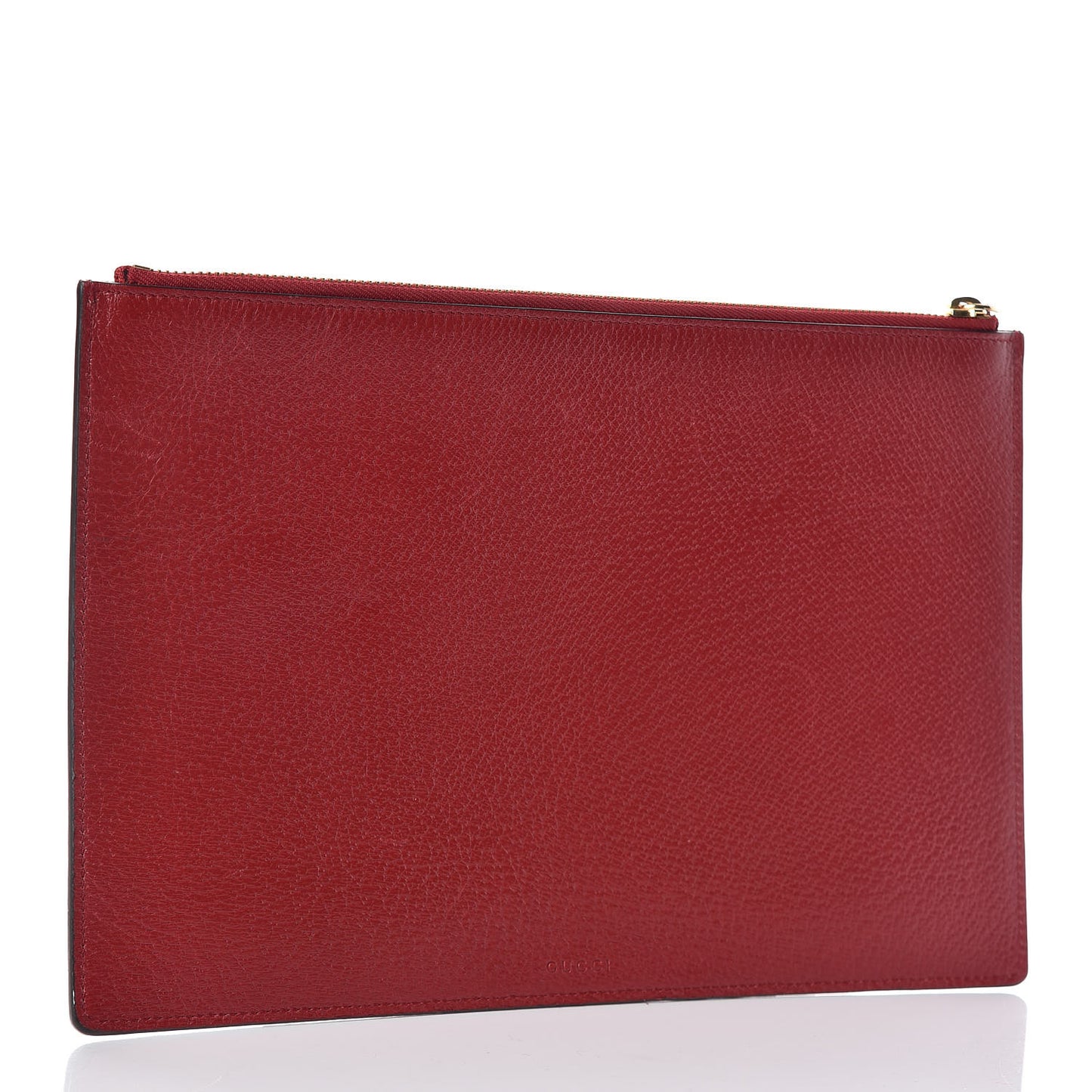 GG Supreme Monogram Tian Large Zip Pouch Beige Multicolor Red