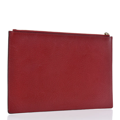 Gucci GG Supreme Monogram Tian Large Zip Pouch Beige Multicolor Red 3 of 10