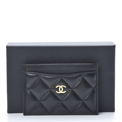 Chanel Lambskin Quilted Card Holder Black 10 of 10