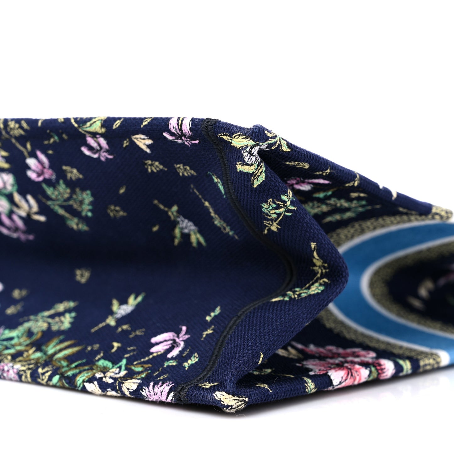 Canvas Embroidered Large D-Constellation Book Tote Blue Multicolor