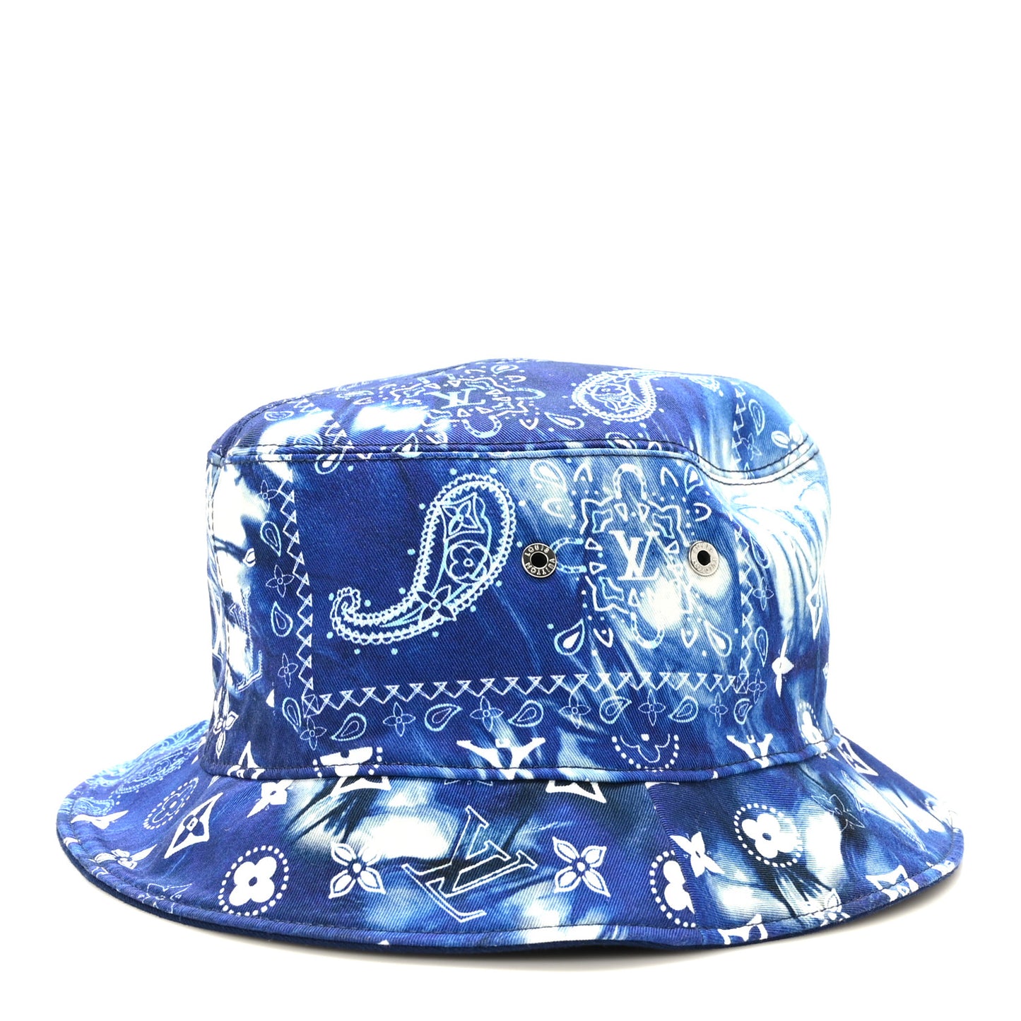 Monogram Bandana Bucket Hat Blue