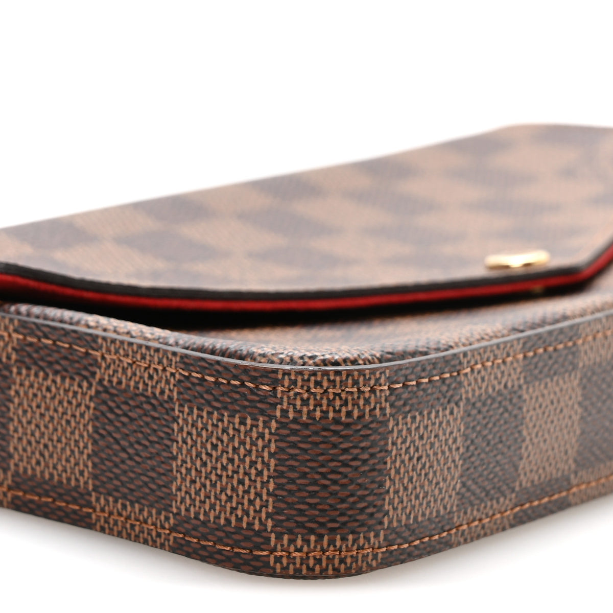 Louis Vuitton Damier Ebene Pochette Felicie Chain Wallet 9 of 10