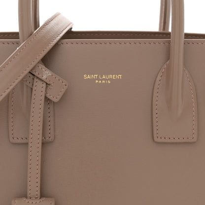 Saint Laurent Grained Calfskin Baby Sac De Jour Taupe 10 of 13