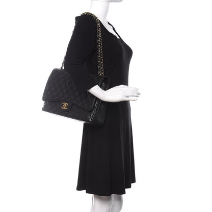 Chanel Caviar Quilted Maxi Double Flap Black 2 of 10