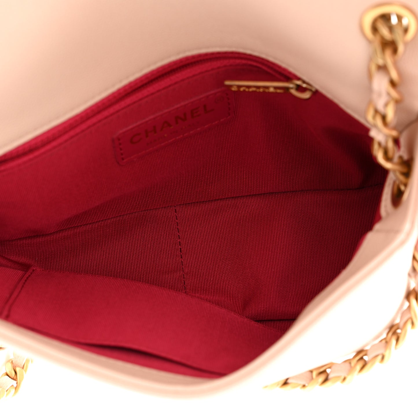 Caviar Quilted Small Fashion Therapy Flap Bag Beige