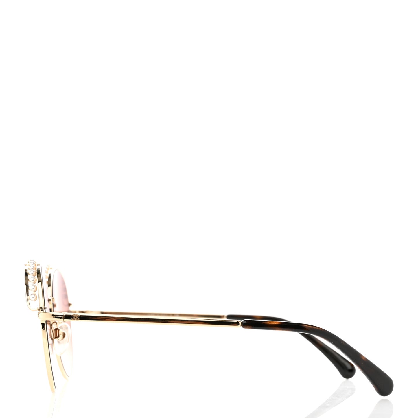 Round Pearl Sunglasses 4247-H Gold