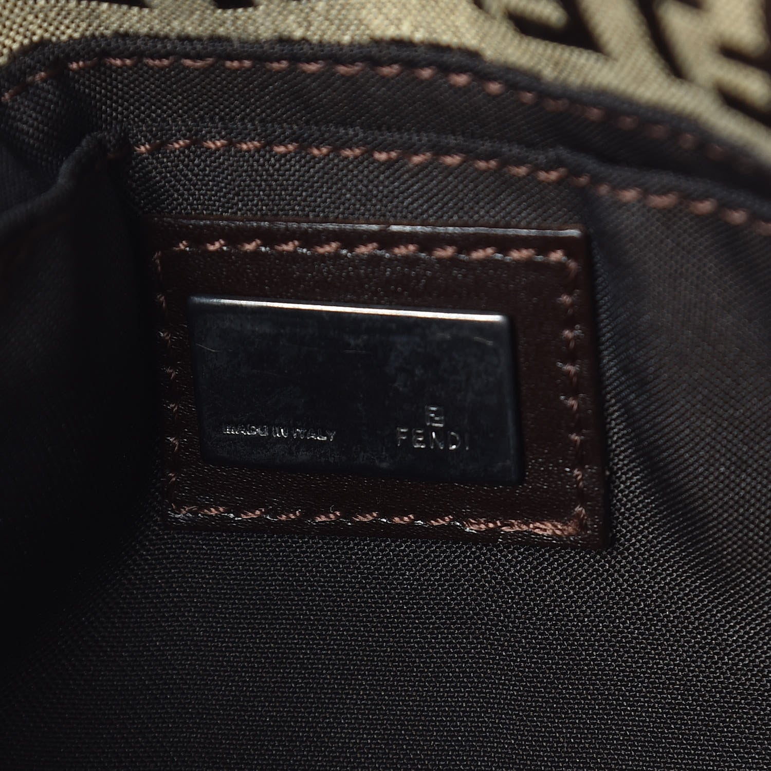 Fendi Zucchino Mini Baguette Brown 6 of 9