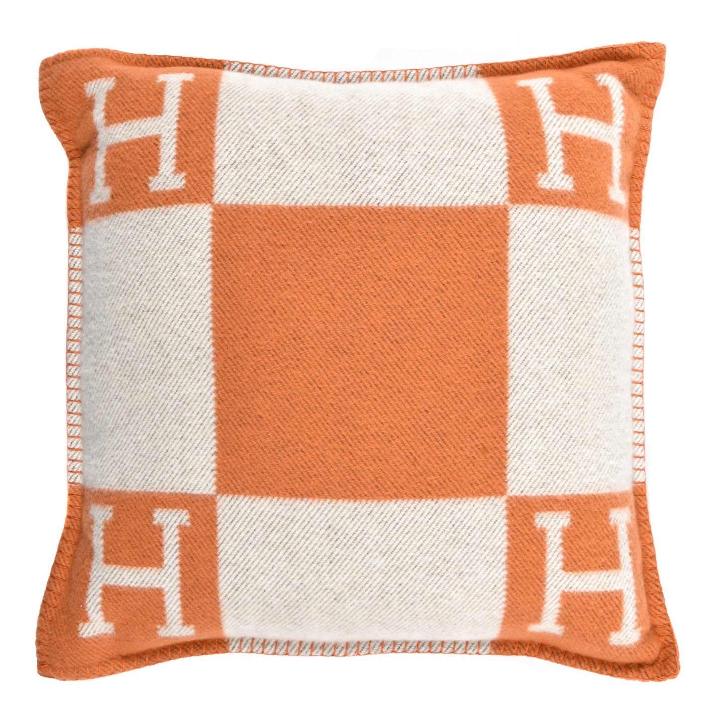 Wool Cashmere Avalon Pillow PM Ecru Potiron