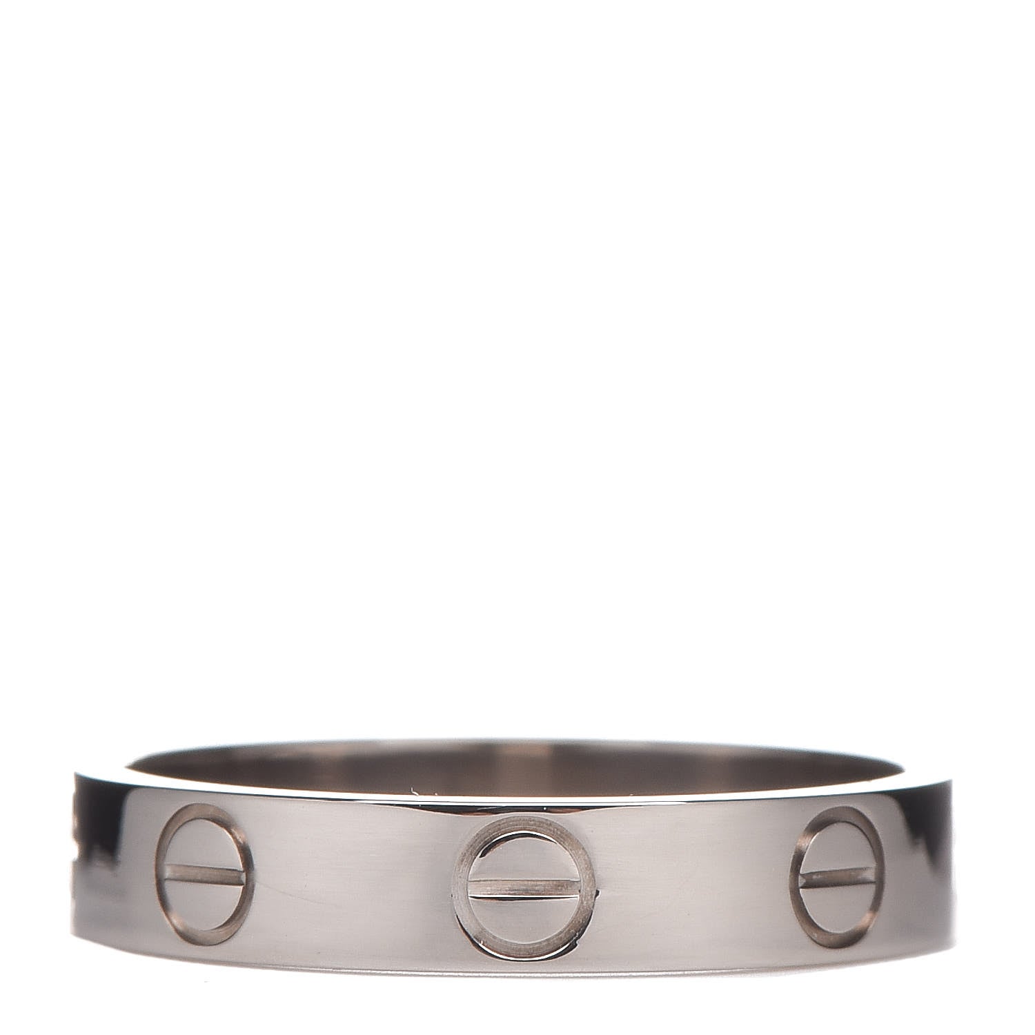 Cartier 18K White Gold 3.5mm LOVE Wedding Band Ring 51 5.75 1 of 4