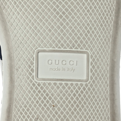Gucci Calfskin Crystal Web Bee Embroidered Womens Ace Platform Sneakers 40 White 7 of 7