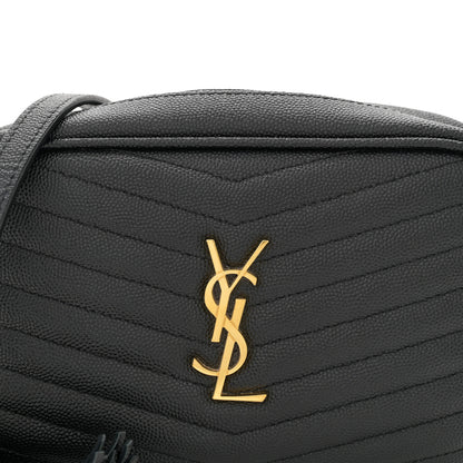 Saint Laurent Grain De Poudre Matelasse Monogram Mini Lou Camera Bag Black 8 of 10