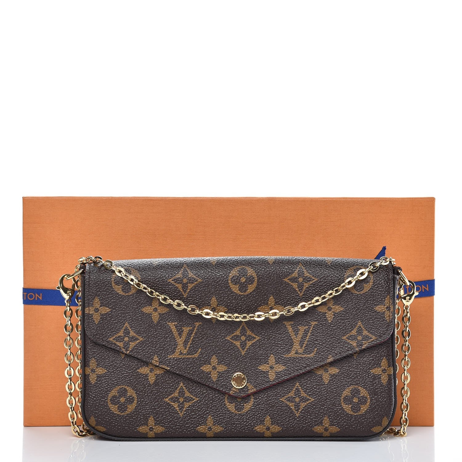 Louis Vuitton Monogram Pochette Felicie Chain Wallet Fuchsia 8 of 8