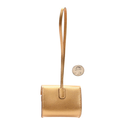 Hermes Metallic Chevre Chamkilight Festival Kelly Bag Charm Dore 2 of 5