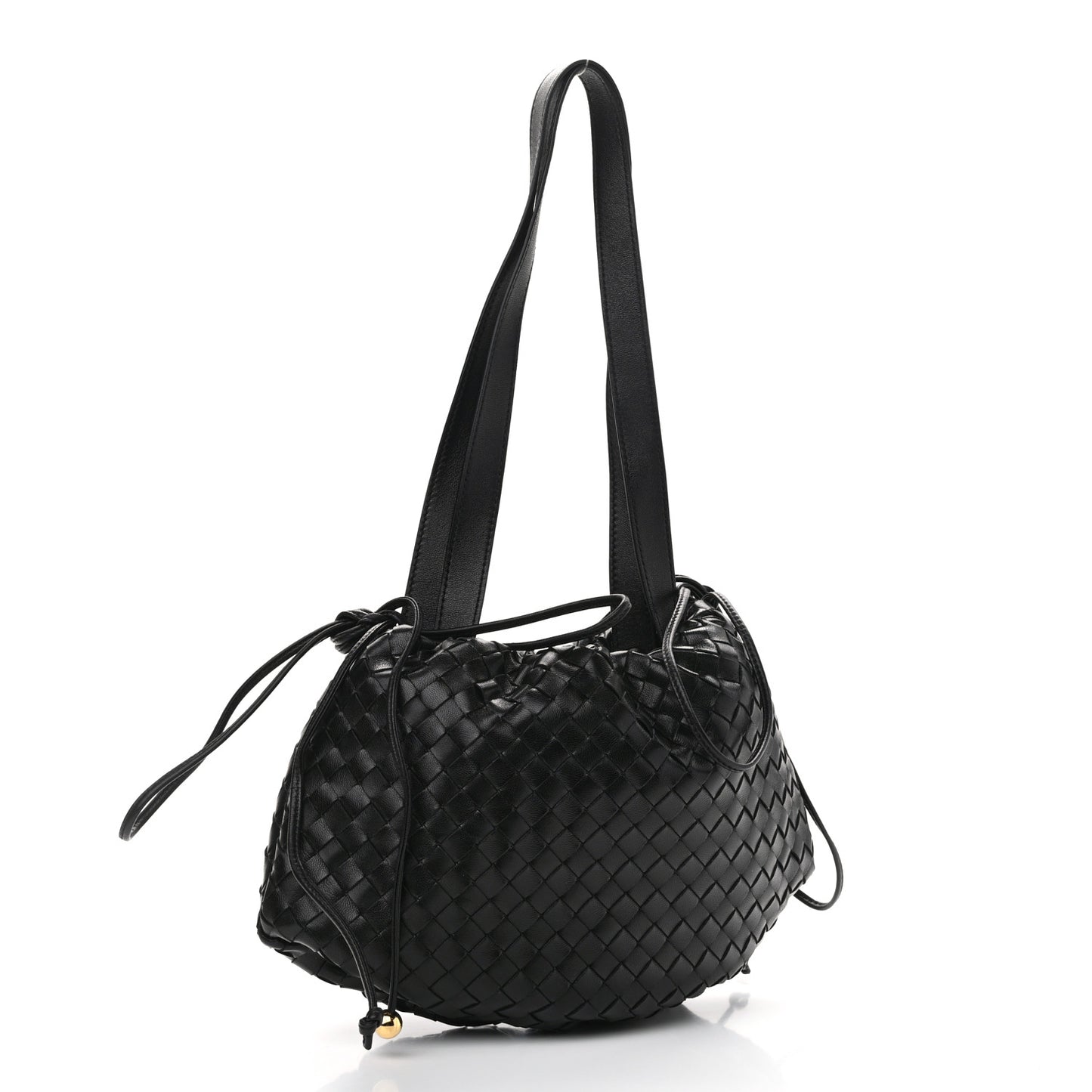 Nappa Intrecciato Small Bulb Black