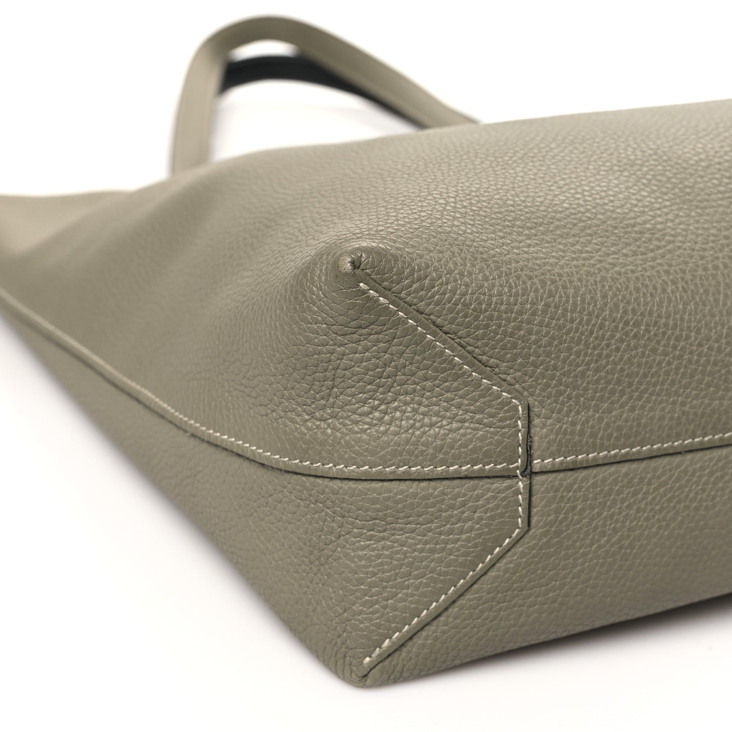 Taurillon Clemence Double Sens Reversible Tote 36 Sauge  Black