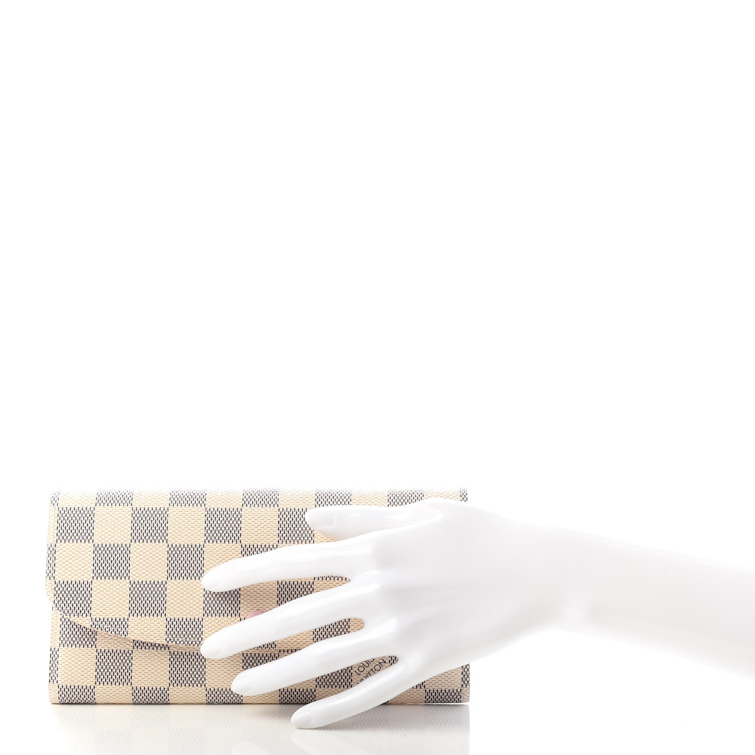 Louis Vuitton Damier Azur Emilie Wallet Rose Ballerine 2 of 7