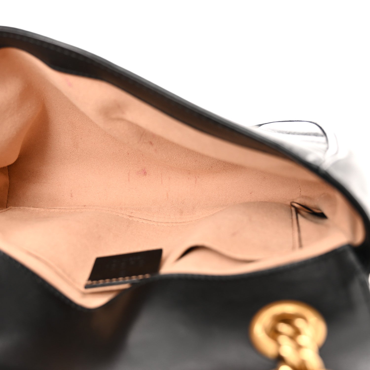 Gucci Calfskin Matelasse Mini GG Marmont Shoulder Bag Black 5 of 13