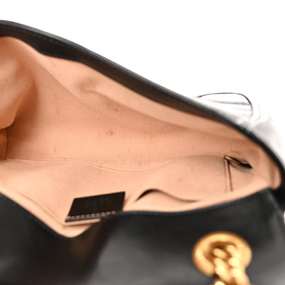 Gucci Calfskin Matelasse Mini GG Marmont Shoulder Bag Black 5 of 13