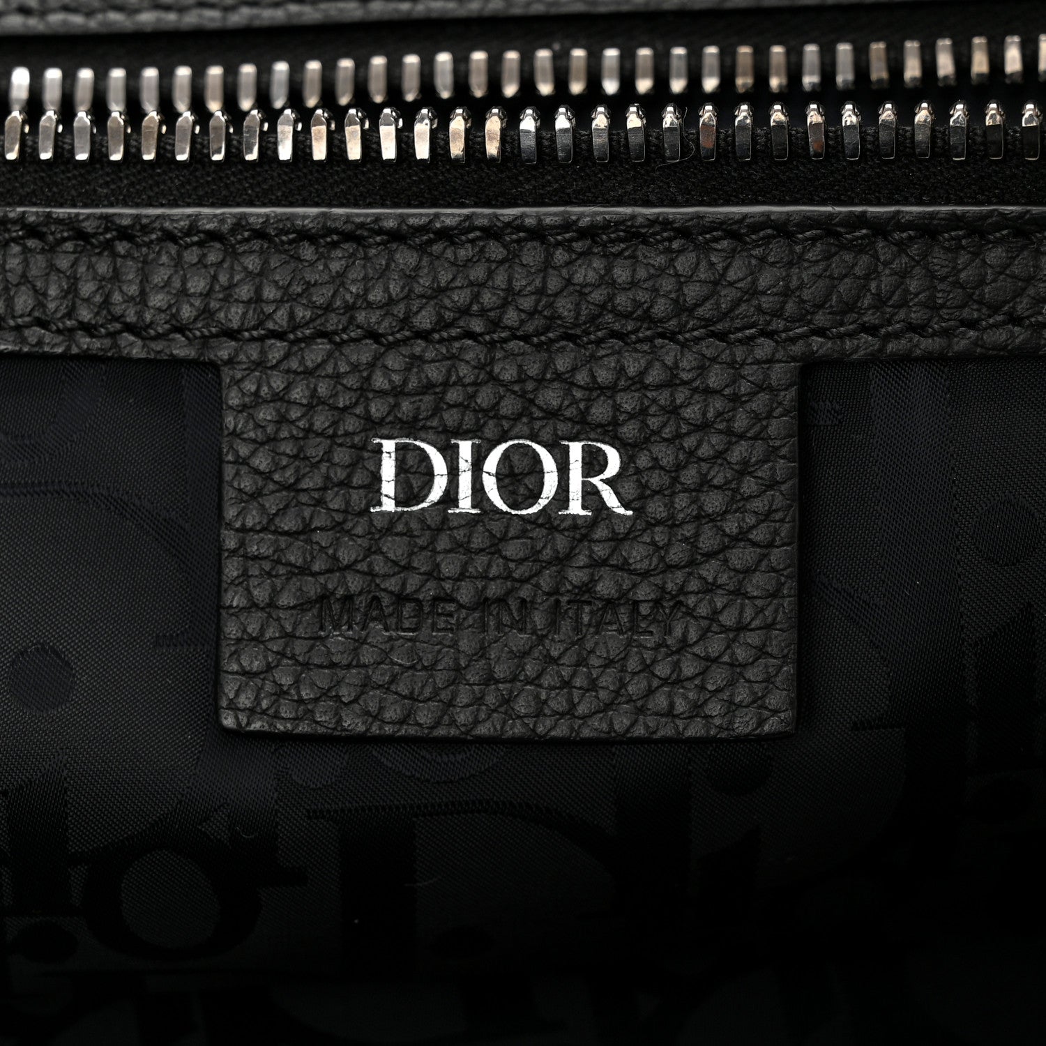 Christian Dior Grained Calfskin Saddle Backpack Black 6 of 11