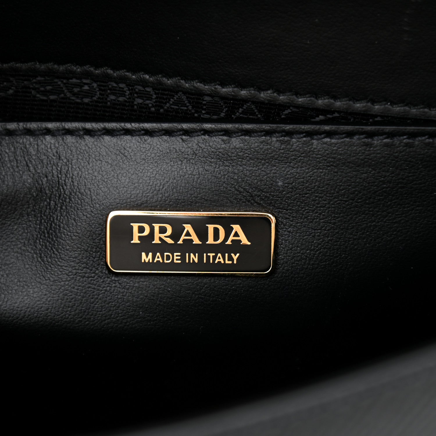 Prada Saffiano Cuir Triangle Embleme Flap Shoulder Bag Black 4 of 7