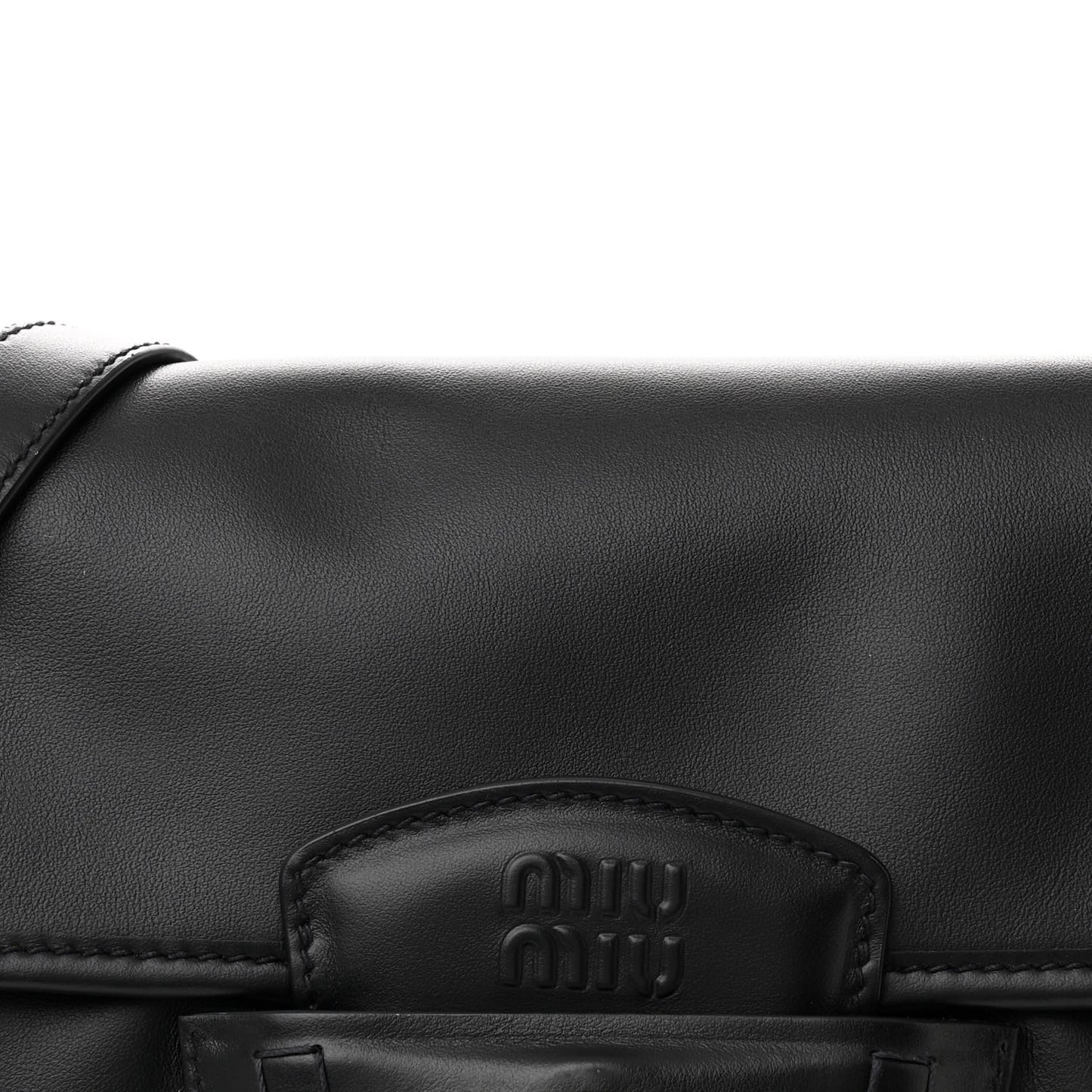 Fine Calf Penny Shoulder Bag Black