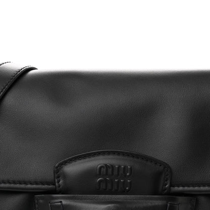 Miu Miu Fine Calf Penny Shoulder Bag Black 7 of 10