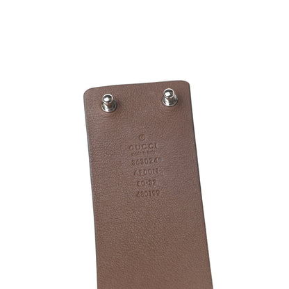 Gucci Calfskin Horsebit Wide Belt 80 32 Brown 4 of 5