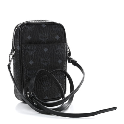 MCM Visetos Double Zip Crossbody Pouch Black 2 of 4