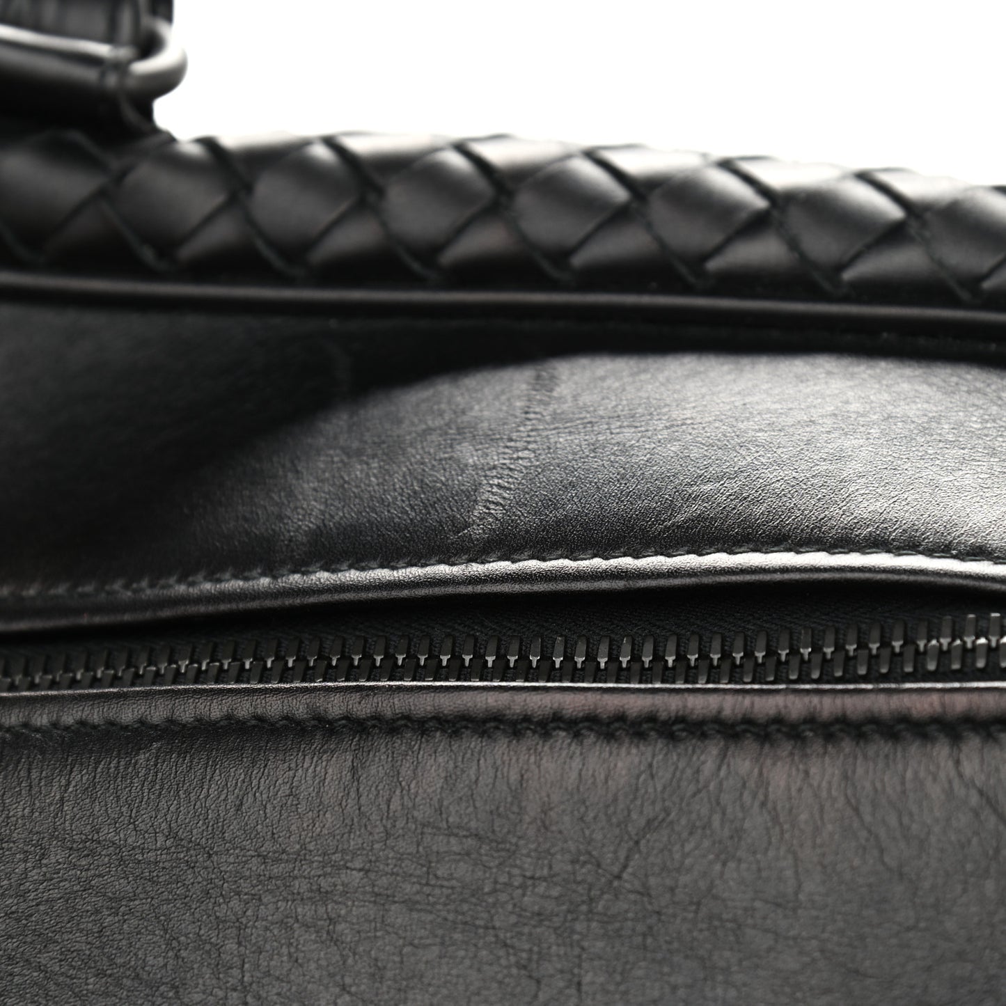 Nappa Intrecciato Briefcase Black
