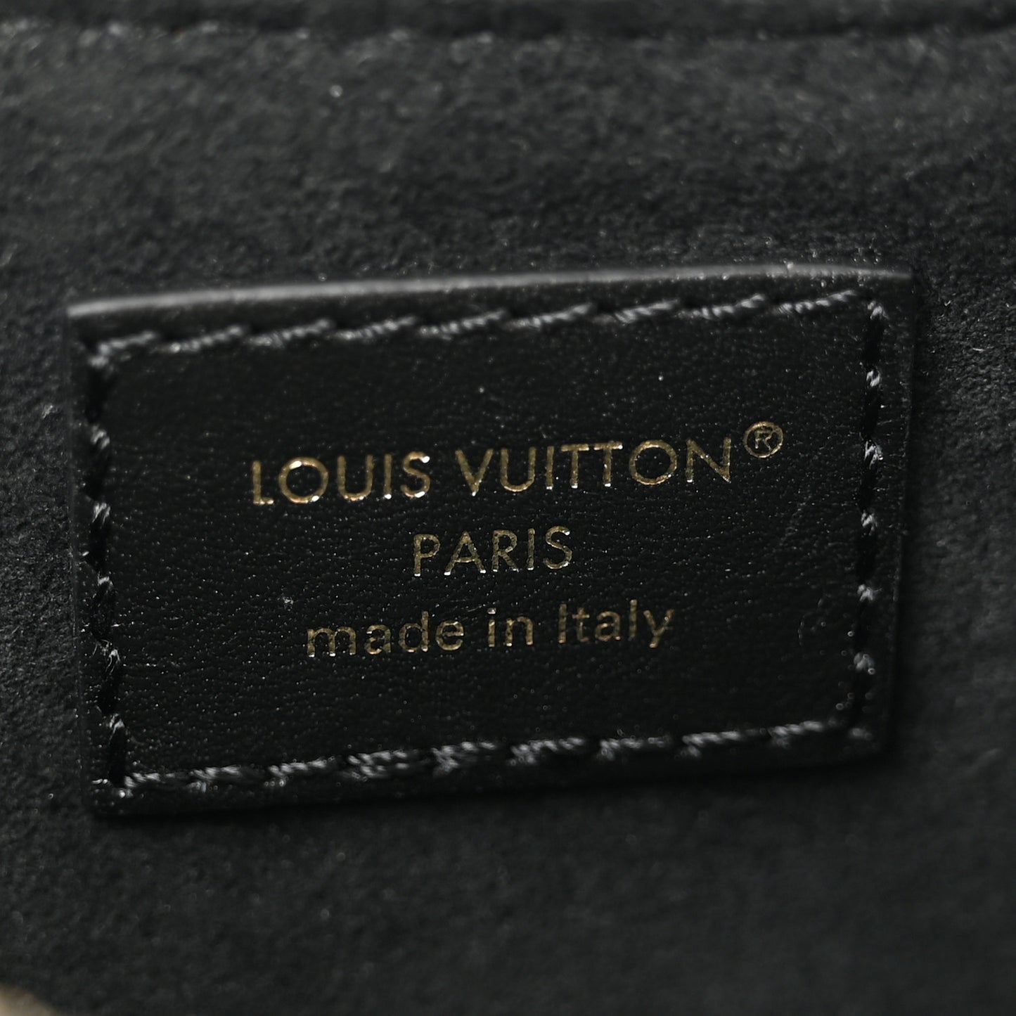 Calfskin LV Bloom Pochette  Black