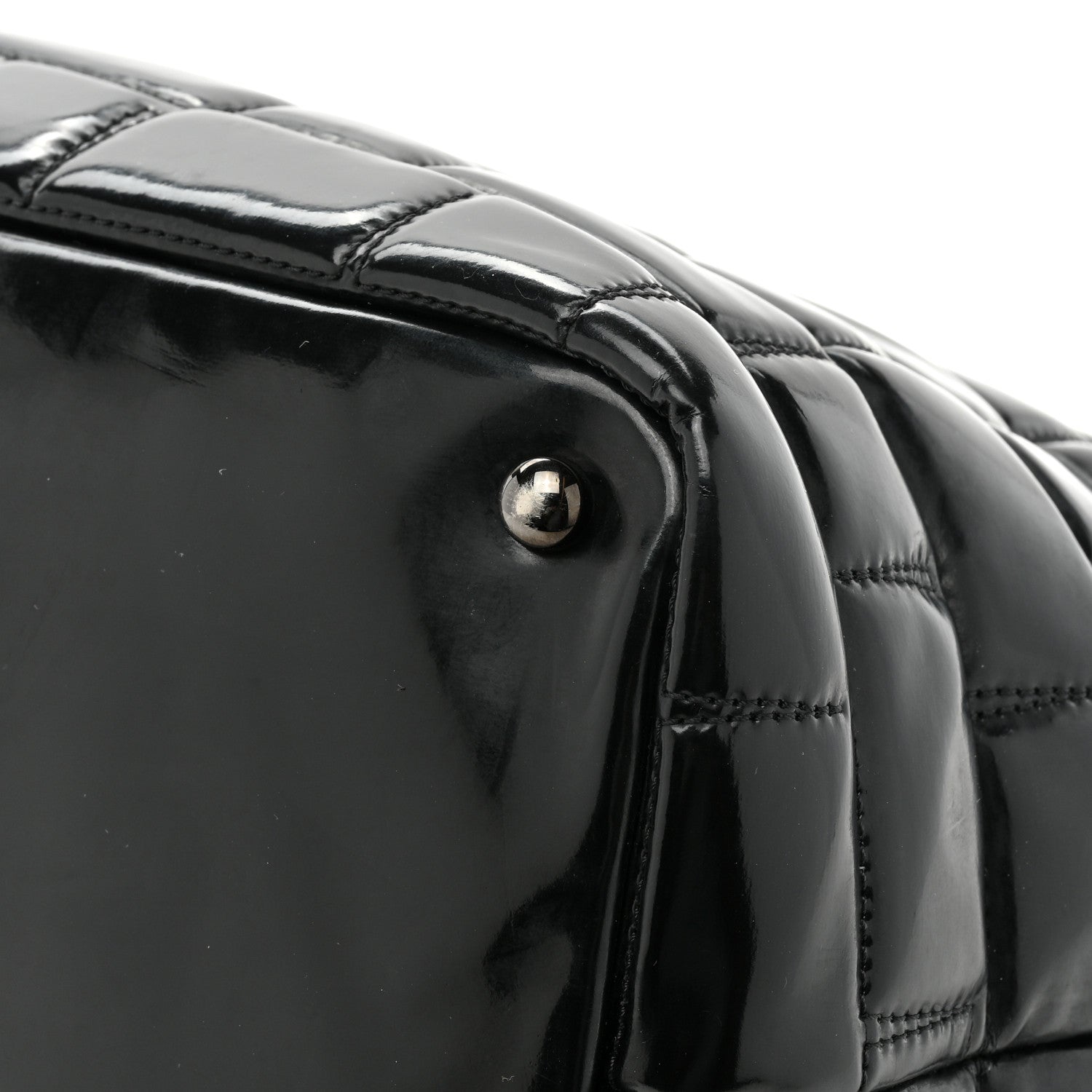 Chanel Vinyl Quilted Frozen Shopping Tote Black 13 of 14
